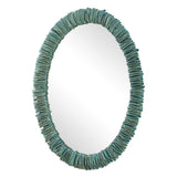 Mirror Bonaire Teal Blue Oval Mirror