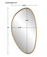 Mirror Boomerang Gold Mirror