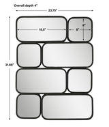 Mirror Canute Modern Black Mirror