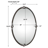 Mirror Carrick Black Oval Mirror