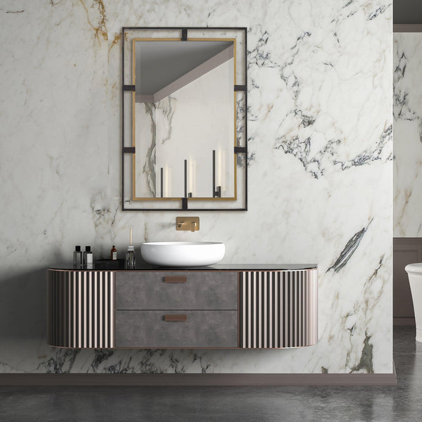 Mirror Carrizo Gold & Bronze Rectangle Mirror