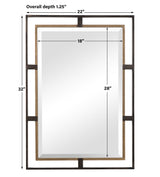 Mirror Carrizo Gold & Bronze Rectangle Mirror