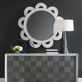 Mirror Clematis White Rattan Round Mirror