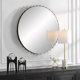 Mirror Cosmopolitan Round Mirror // Black & Gold