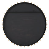 Mirror Cosmopolitan Round Mirror // Black & Gold