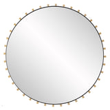 Mirror Cosmopolitan Round Mirror // Black & Gold