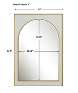 Mirror Crisanta Gloss White Arch Mirror