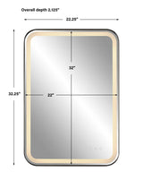 Mirror Crofton Lighted Black Vanity Mirror