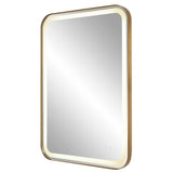 Mirror Crofton Lighted Brass Vanity Mirror