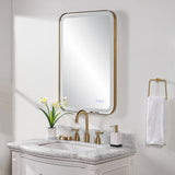 Mirror Crofton Lighted Brass Vanity Mirror