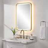 Mirror Crofton Lighted Brass Vanity Mirror