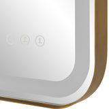 Mirror Crofton Lighted Brass Vanity Mirror