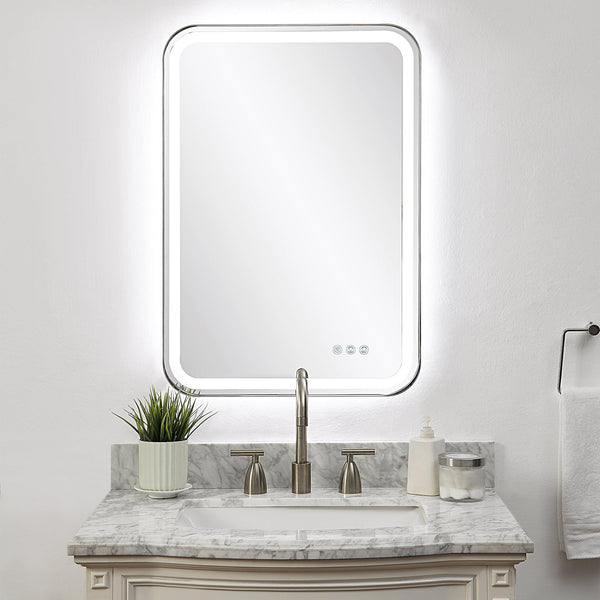 Mirror Crofton Lighted Nickel Vanity Mirror