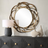 Mirror Cutting Edge Bronze Round Mirror
