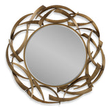 Mirror Cutting Edge Bronze Round Mirror