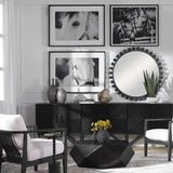 Mirror Cyra Round Bauble Mirror // Black