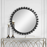 Mirror Cyra Round Bauble Mirror // Black