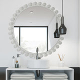 Mirror Cyra White Round Mirror