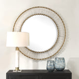 Mirror Denali Textured Glass Round Mirror