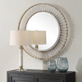 Mirror Denali Textured Glass Round Mirror