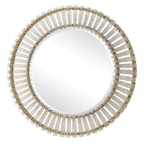 Mirror Denali Textured Glass Round Mirror
