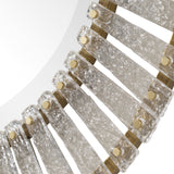 Mirror Denali Textured Glass Round Mirror