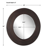 Mirror Dutton Dark Walnut Round Mirror