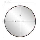 Mirror Eden Mahogany Round Mirror