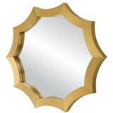 Mirror Flare Brushed Brass Round Mirror