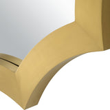 Mirror Flare Brushed Brass Round Mirror