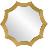 Mirror Flare Brushed Brass Round Mirror