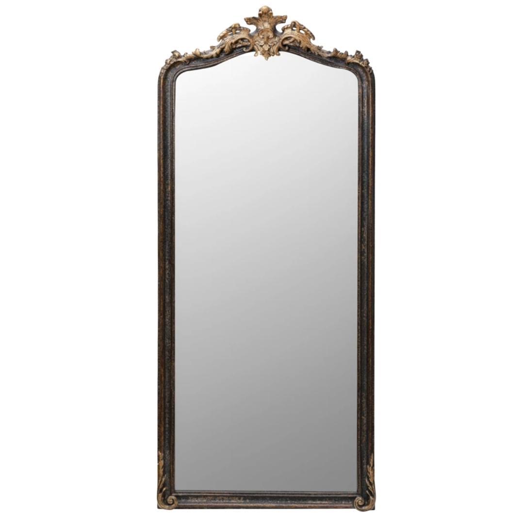 French Gilded Floor to Ceiling Mirror — VINTAGE RECREATIONS LA