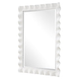 Mirror Haya White Scalloped Mirror