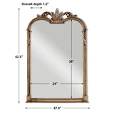 Mirror Regency Antique Gold Vanity Mirror 28 W X 43 H X 2 D (in)