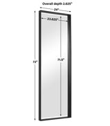 Mirror Kahn Oversized Black Rectangular Mirror