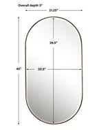 Mirror Lago Oval Gold Mirror