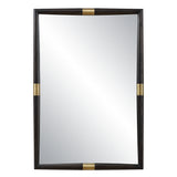 Mirror Larkin Dark Wood & Brass Mirror