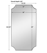 Mirror Lennox Black Scalloped Corner Mirror