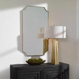 Mirror Lennox Brass Scalloped Corner Mirror