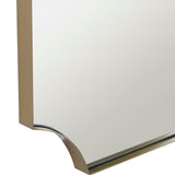 Mirror Lennox Brass Scalloped Corner Mirror
