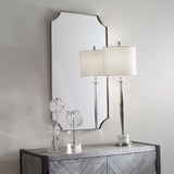 Mirror Lennox Nickel Scalloped Corner Mirror