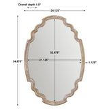Mirror Ludovica Aged Wood Mirror