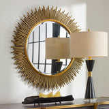 Mirror Marlo Round Gold Mirror