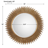 Mirror Marlo Round Gold Mirror