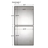Mirror Matty Antiqued Square Mirrors, S/2