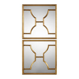Mirror Misa Gold Square Mirrors S/2