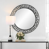 Mirror Mosaic Metal Round Mirror