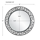 Mirror Mosaic Metal Round Mirror