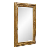Mirror Overlap Teak Wood Mirror