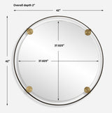 Mirror Radius Round Bronze Iron Mirror